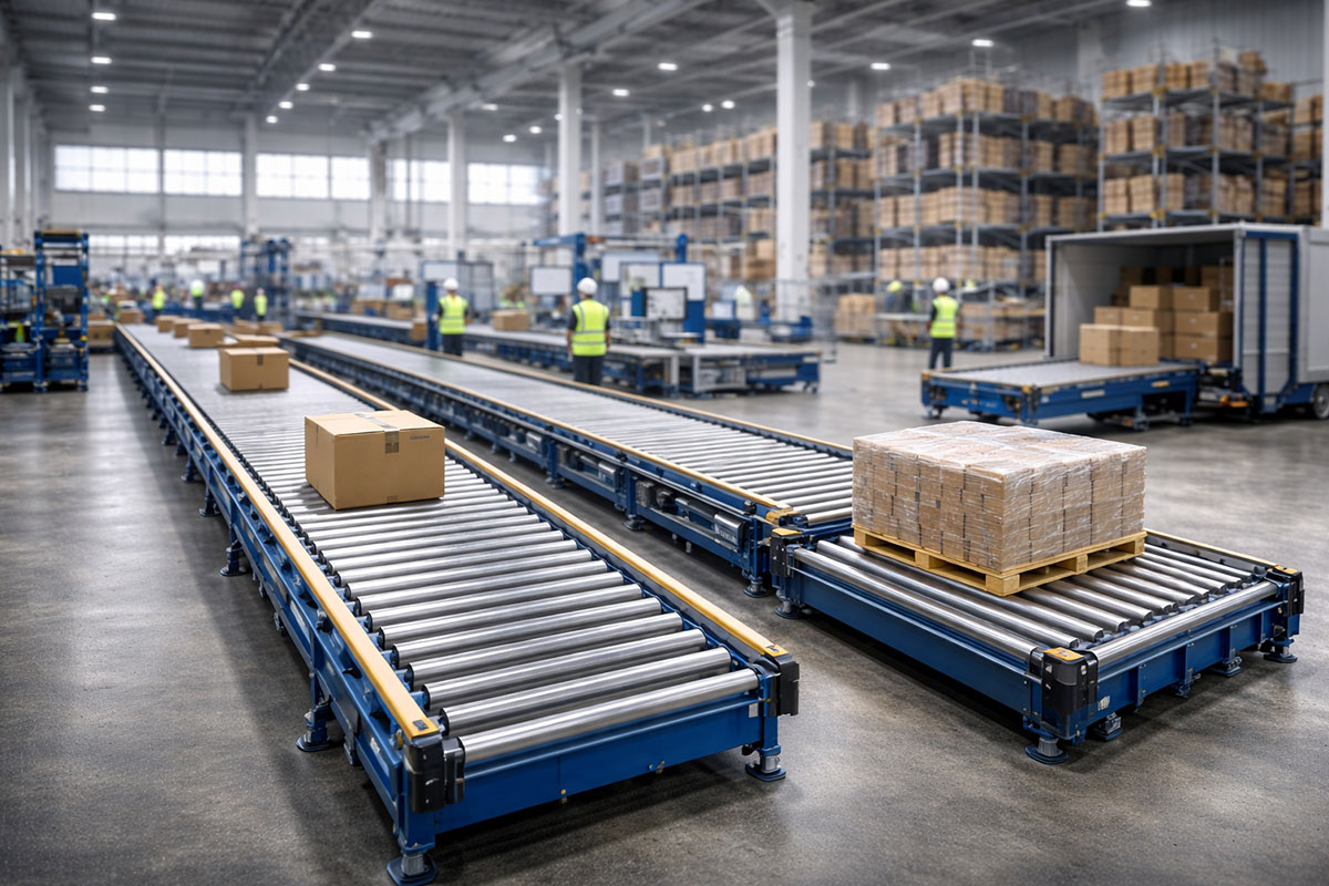 Interne transportsystemen voor magazijnen